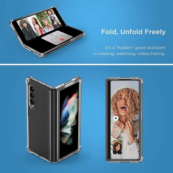 A-One Brand - Galaxy Z Fold 4 Skal ShockProof TPU - Transparent