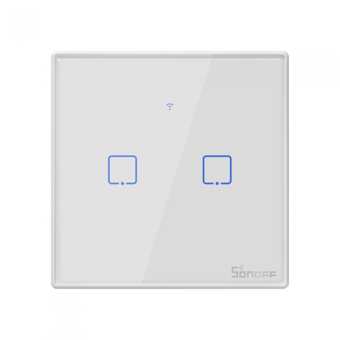 Sonoff - Sonoff Two-Channel Wi-Fi Light Switch T2EU2C-TX - Vit
