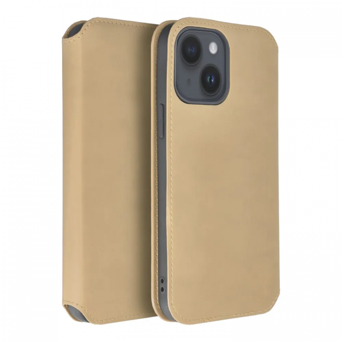 A-One Brand - iPhone 15 Plus Plnboksfodral Dual Pocket - Guld