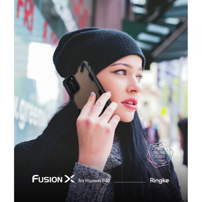 UTGATT5 - RINGKE Fusion X mobilskal till Huawei P40 Camo Black