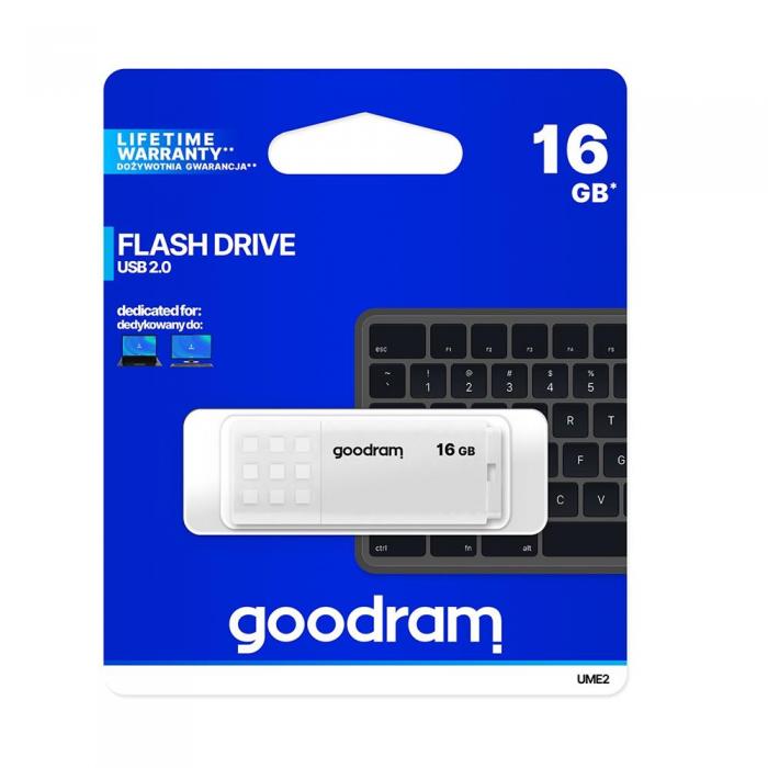 Goodram - Goodram 16GB USB 2.0 Minne Vit