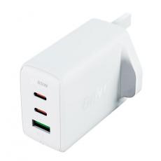 Acefast - Acefast UK Väggladdare 65W 1xUSB Till 2xUSB-C - Vit