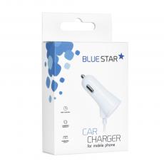 Blue Star - Billaddare till iPhone med data Kabel + USB socket 3A - Vit