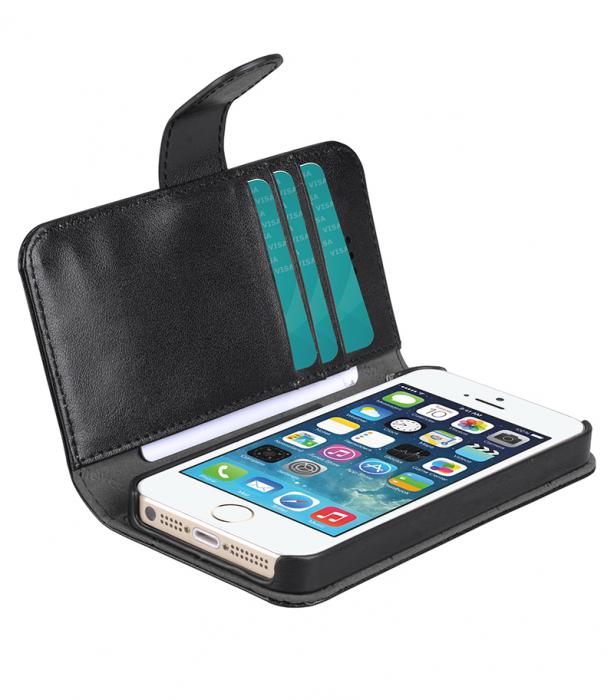 UTGATT4 - Melkco Walletcase iPhone Se/5/5S Black