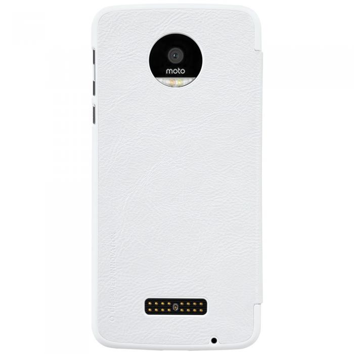 UTGATT5 - Nillkin Qin Series Flipfodral till Motorola Moto Z - Vit