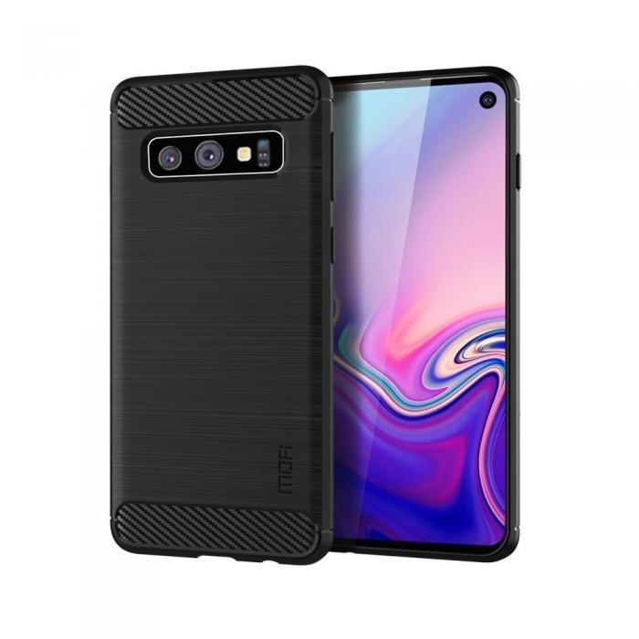 A-One Brand - Carbon Brushed Mobilskal till Samsung Galaxy S10 - Svart