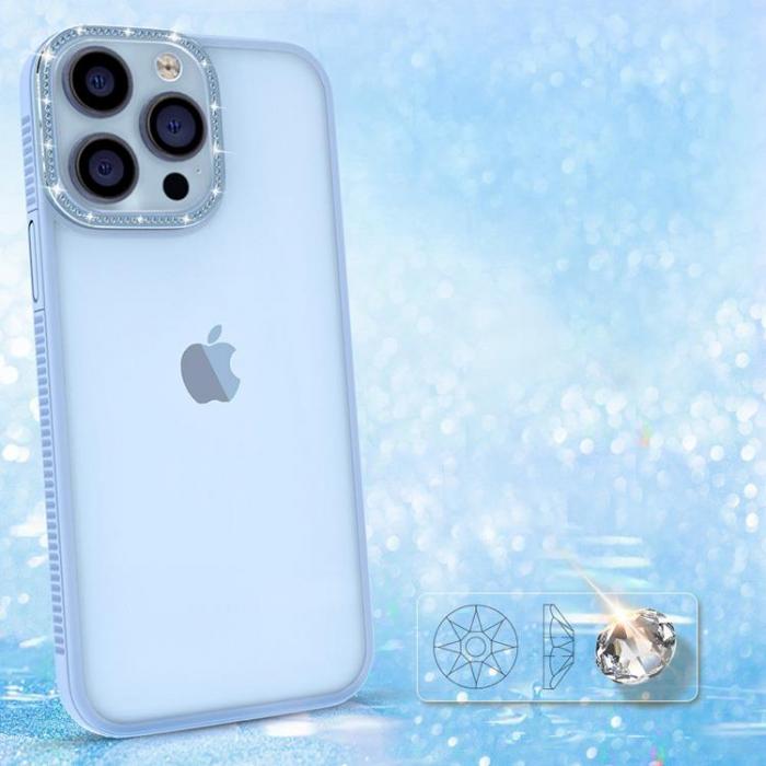 Kingxbar - Kingxbar iPhone 13 Pro Skal Sparkles med Crystals - Bl