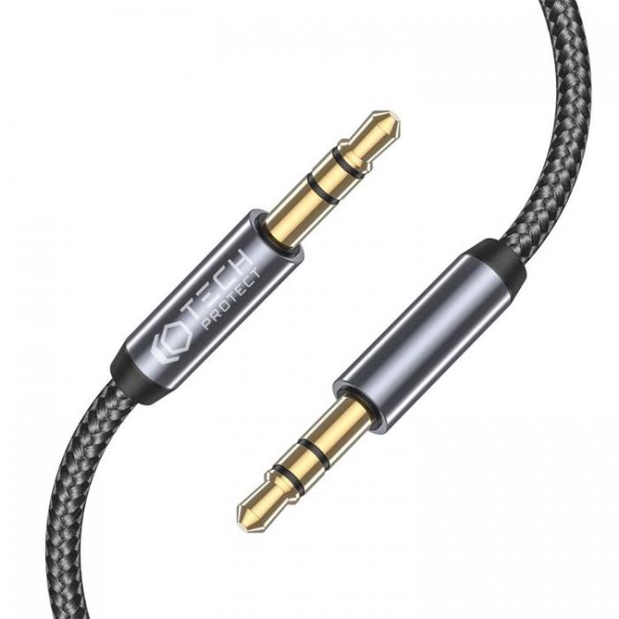 Tech-Protect - Tech-Protect Aux Mini (3.5mm) Kabel 150 cm - Svart