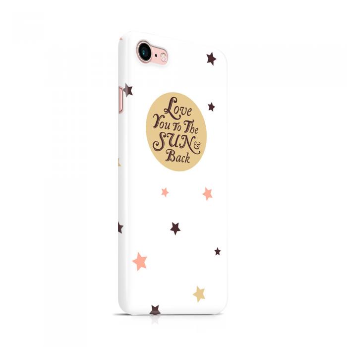 UTGATT5 - Skal till Apple iPhone 7/8 - Love you to the moon and back - Beige