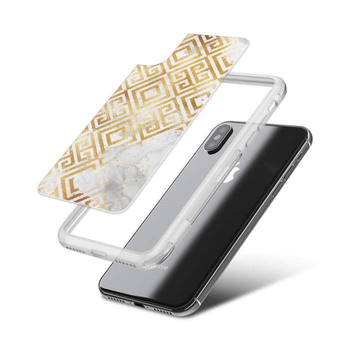 UTGATT5 - Fashion mobilskal till Apple iPhone X - White Squares