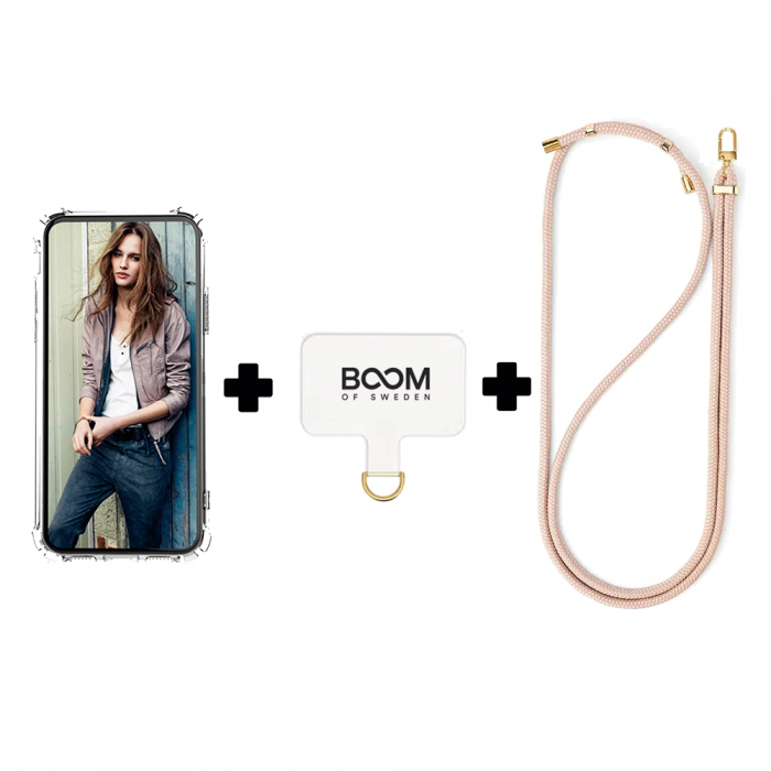 Boom of Sweden - Boom Galaxy XCover Pro Skal med Halsband - Rosa