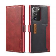 LC.imeeke - LC.IMEEKE Leather Fodral Till Samsung Galaxy Note 20 - Röd
