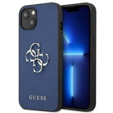 Guess - Guess Saffiano 4G Metal Logo Skal iPhone 13 mini - Blå