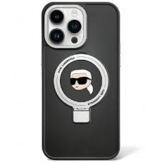 KARL LAGERFELD - KARL LAGERFELD iPhone 15 Pro Mobilskal MagSafe Ring Stand