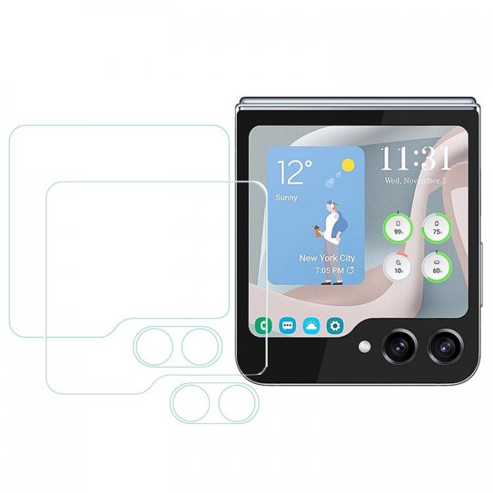 A-One Brand - [2-PACK] Galaxy Z Flip 5 Hrdat Glas Skrmskydd - Clear