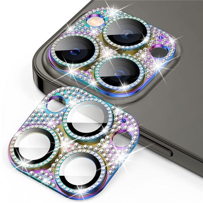 HAT PRINCE - Enkay iPhone 12 Pro Kameralinsskydd i Hrdat glas - Flerfrgad