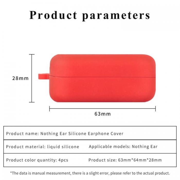 A-One Brand - Nothing Ear 1 Skal Hrlurar Drop-proof Silikon - Svart