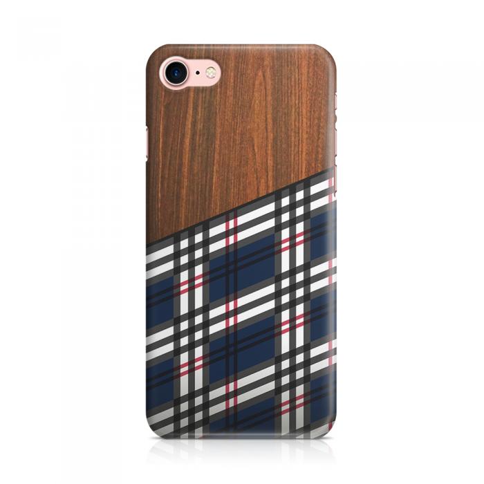UTGATT5 - Skal till Apple iPhone 7/8 - Wooden Scottish Tartan B