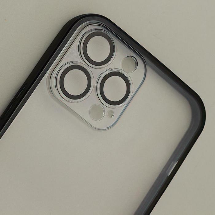 OEM - iPhone 12 Svart Kantfodral Skyddande Mobilskal