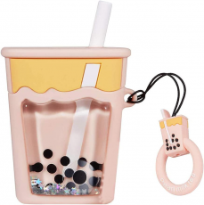 A-One Brand - Airpods Pro Skal Boba Milk Tea Glitter - Rosa