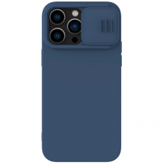 Nillkin - Nillkin iPhone 14 Pro Max Mobilskal CamShield Silky Silikon - Blå