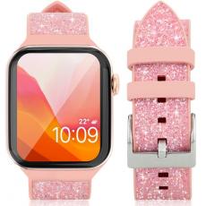 Kingxbar - Kingxbar Silicone Crystal Band Apple Watch 6 / 5 / 4 / 3 / 2 40mm / 38mm - Rosa