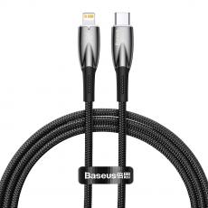 BASEUS - Baseus USB-C till Lightning kabel 1m Glimmer 20W - Svart