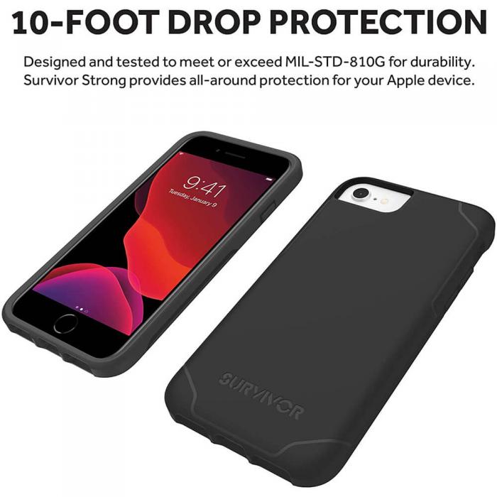 UTGATT1 - Griffin Skal Survivor Strong iPhone 7/8/SE 2020 - Svart