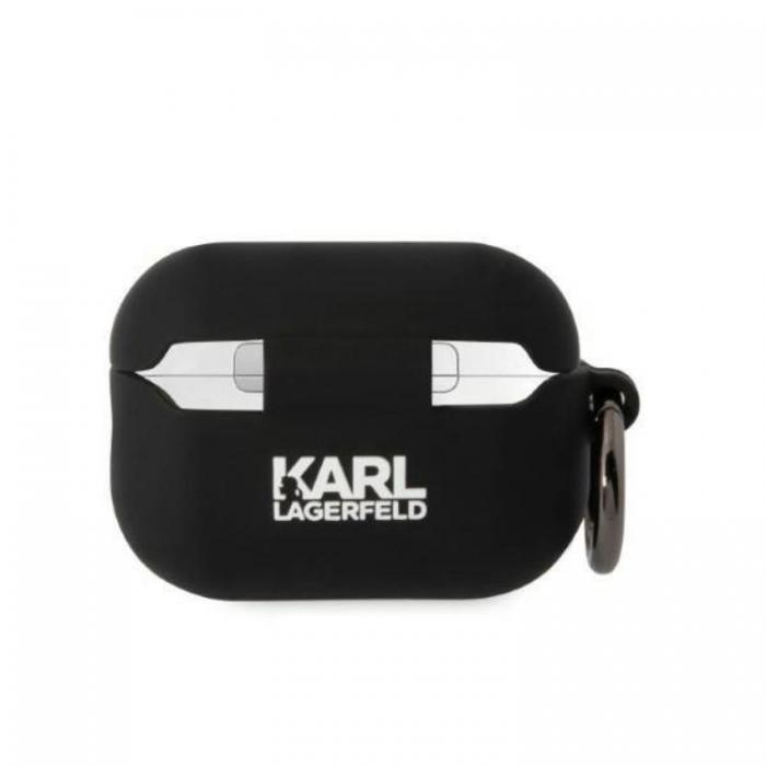 KARL LAGERFELD - Karl Lagerfeld AirPods Pro 2 Skal Silicone Karl Head 3D - Svart