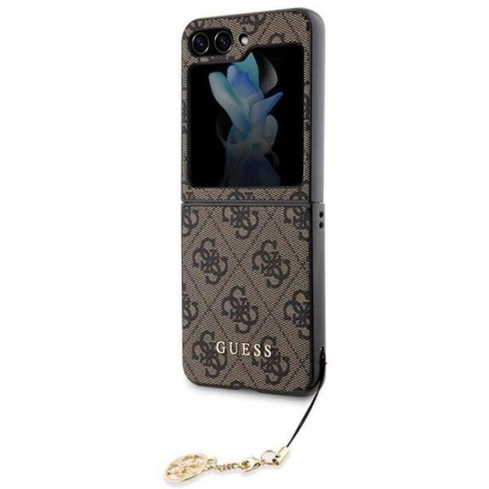 Guess - Guess Galaxy Z Flip 5 Mobilskal 4G Charms Collection - Brun