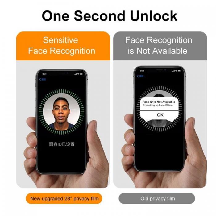 A-One Brand - [2-PACK] Privacy Hrdat Glas Skrmskydd iPhone 14 Pro Max Skrmskydd