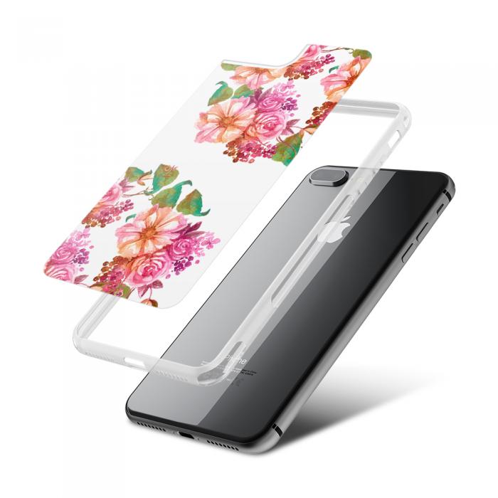 UTGATT5 - Fashion mobilskal till Apple iPhone 8 Plus - Floral corners