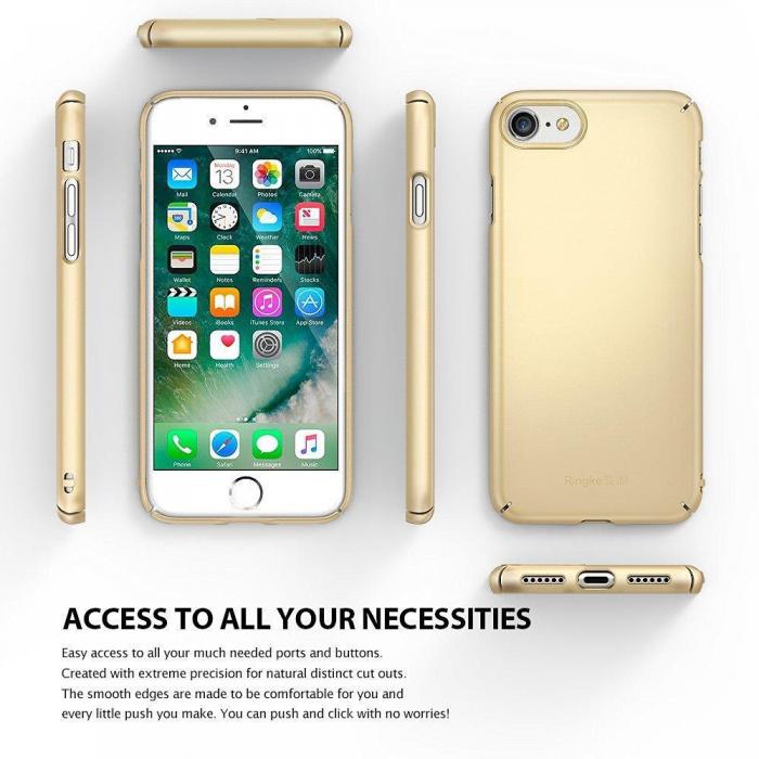UTGATT5 - Ringke Slim Skal till Apple iPhone 8/7 - Gold