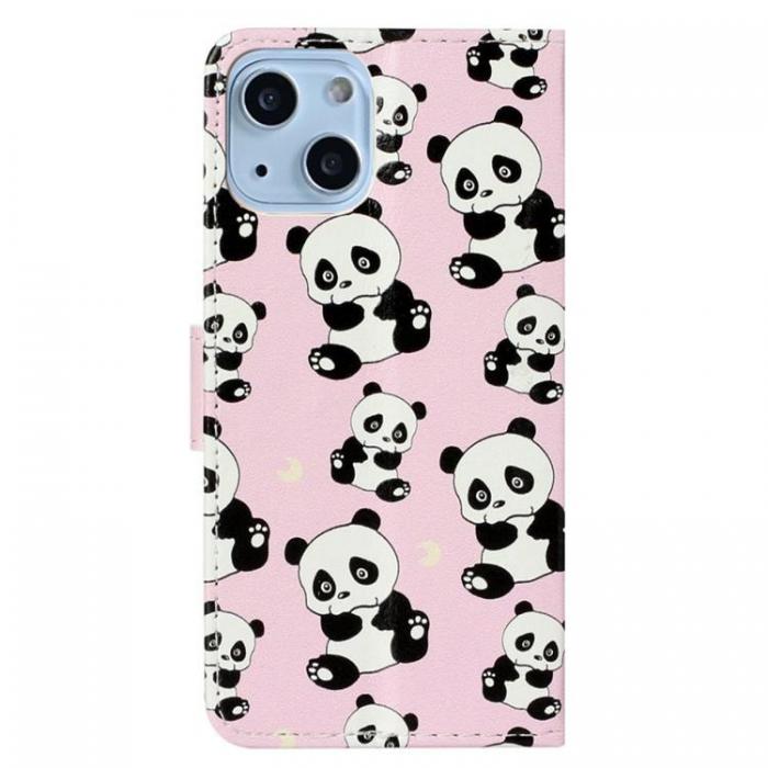 A-One Brand - iPhone 14 Plnboksfodral Folio Flip - Panda