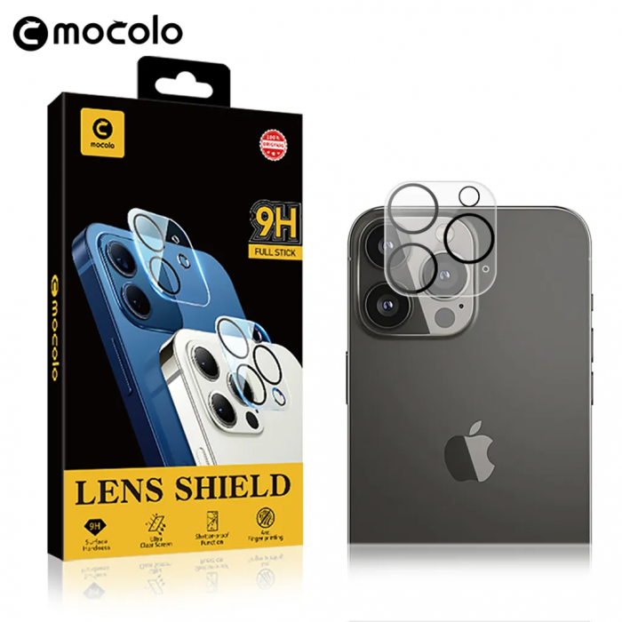 Mocolo - Mocolo iPhone 15 Pro Max/15 Pro Kameralinsskydd i Hrdat Glas