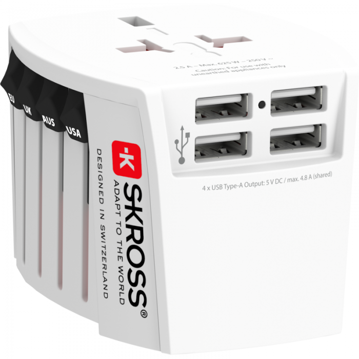 UTGATT1 - SKross MUV World Travel Laddare USB 4xA