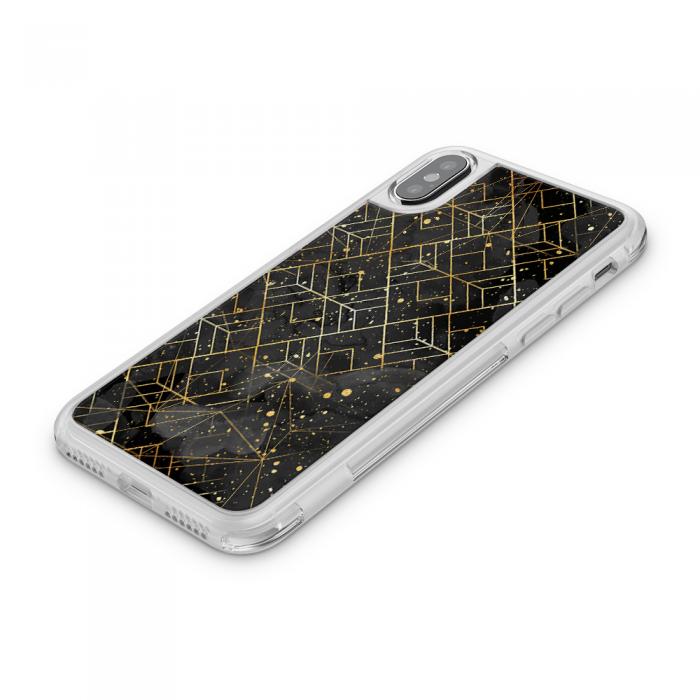 UTGATT5 - Fashion mobilskal till Apple iPhone X - Black Galaxy