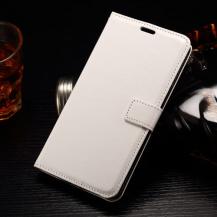 A-One Brand - Crazy Horse Plånboksfodral till LG G4 Stylus - Vit