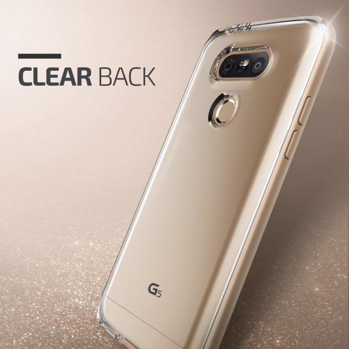 UTGATT5 - Verus Crystal Bumper Skal till LG G5 - Shine Gold