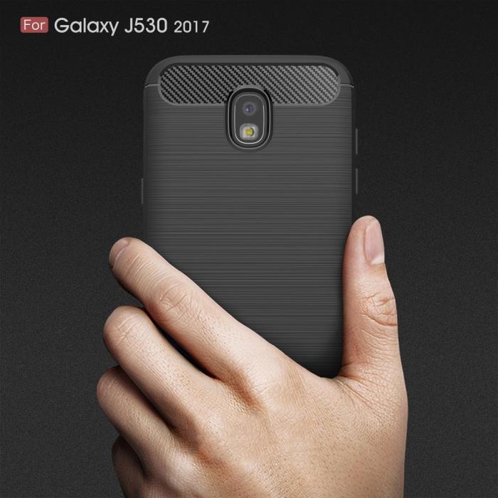 UTGATT4 - Carbon Brushed Skal till Samsung Galaxy J3 (2017) - Rd