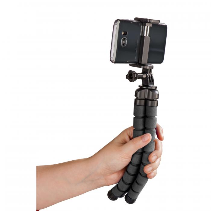 Hama - Hama Bordsstativ Flex Smartphone & GoPro 26cm - Svart