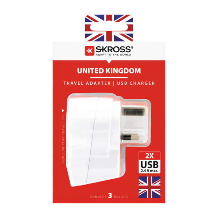 SKROSS - SKross Country - Europe to UK USB Laddare