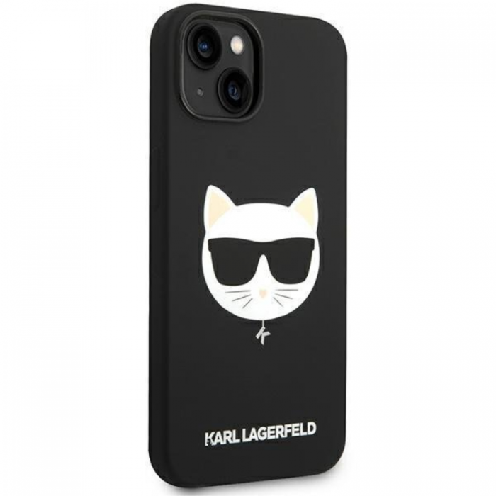 KARL LAGERFELD - Karl Lagerfeld iPhone 14 Plus Skal MagSafe Silicone Choupette Head