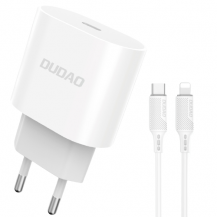 Dudao - iPhone XS Max Laddare - 1M Kabel & Väggladdare 20W - Dudao
