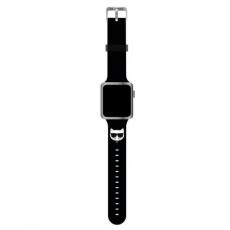 KARL LAGERFELD - Karl Lagerfeld Silicone Choupette Heads Strap Apple Watch 42/44/45mm - Svart