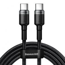 BASEUS - Baseus Nylon USB-C till USB-C 100W Kabel 2m - Grå