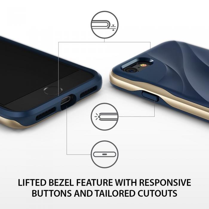 UTGATT4 - Ringke Wave Skal till iPhone 7/8/SE 2020 - Gold