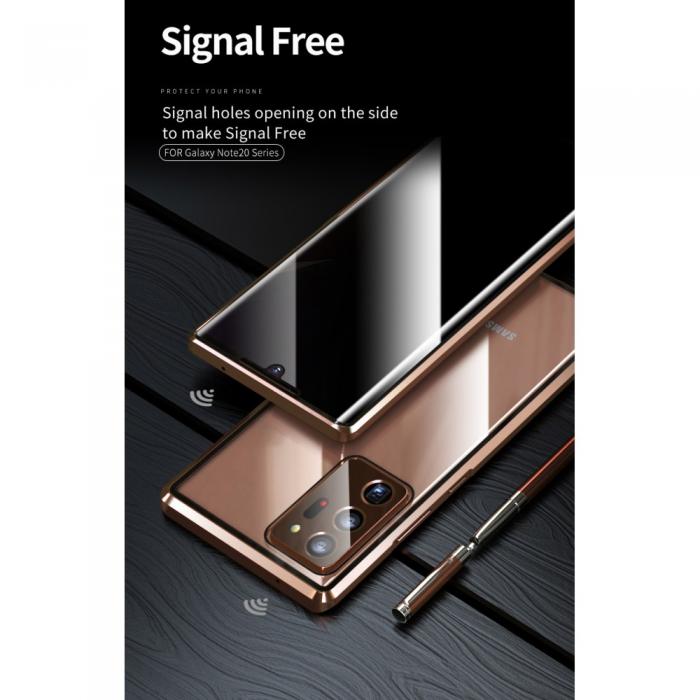 UTGATT5 - Magnetic Metal Skal till Galaxy Note 20 Ultra - Svart