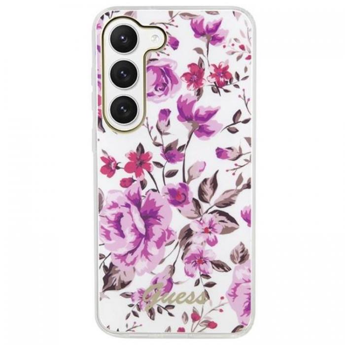 Guess - Guess Galaxy S23 Plus Mobilskal Flower Collection - Vit