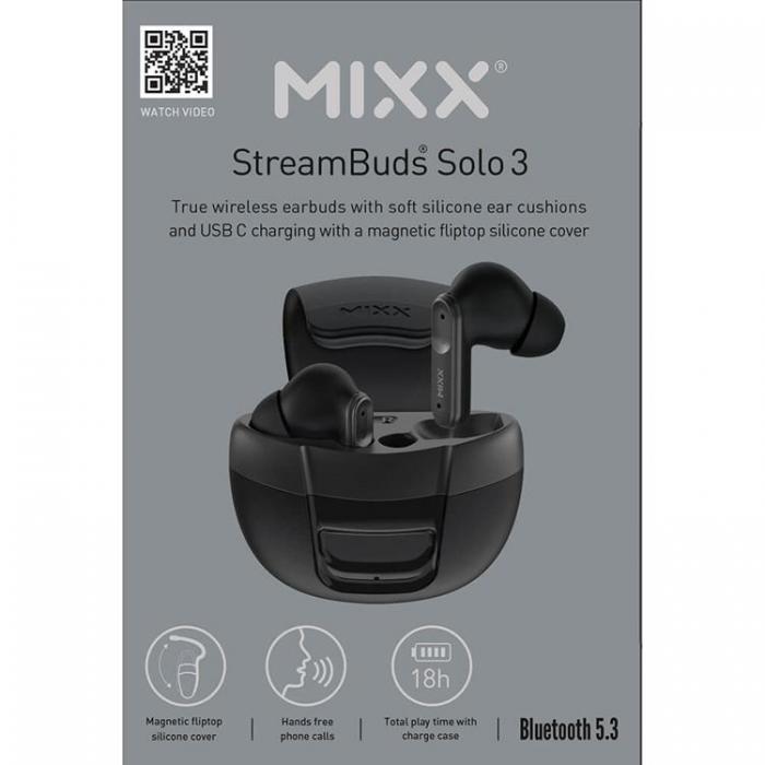 MIXX - MIXX In-Ear Hrlur Solo 3 TWS - Svart
